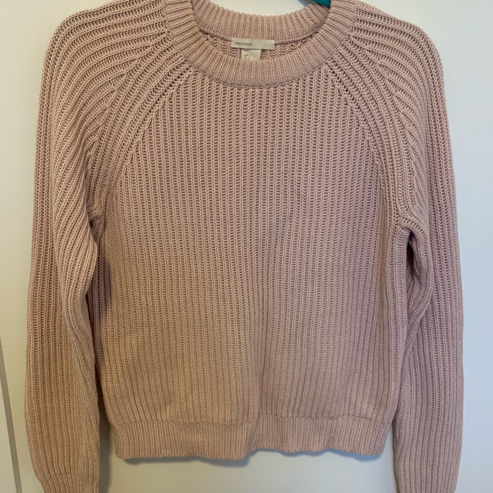 H&M blush knit sweater